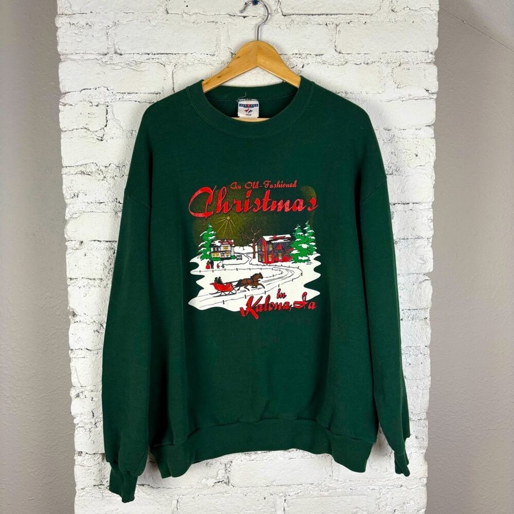 Vintage An Old Fashioned Christmas in Kalona,IA Sweatshirt